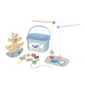 Розвиваючий бокс 3в1 "Морський світ": рибалка, балансир, шнурівка, Tooky Toy TJ758 фото