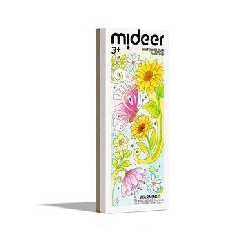Кишенькова акварельна розмальовка Квіти та метелики, MiDeer MD4248 фото