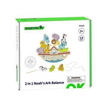 Шнурівка-балансир з тваринками 2в1 Ковчег Ноя, Tooky Toy TP104 фото